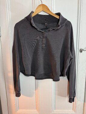 Cropped Ribbed FP Movement Sweatshirt